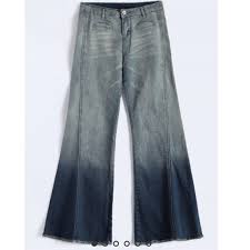 Vintage Extreme Flare Bell Bottom Dip Dye Jeans Boutique