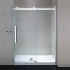 Ove Decors Sierra 60 In X 79 In Frameless Sliding Shower Door In Chrome Sierra60gp The Home Sliding Shower Door Frameless Sliding Shower Doors Shower Doors