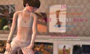 This happens to me sometimes, but it never happened at that age. Second Life Marketplace Smb Little Girls Underwear Set Pink Stripes Amore