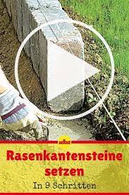 Bei tiefbordsteinen ist wegen des gewichtes von über 40 kg ein helfer erforderlich. Rasenkantensteine Setzen Selbst De Rasenkantensteine Rasenkanten Rasen