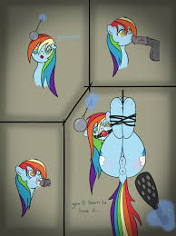 546997 - explicit, grimdark, artist:rainbow-dosh, rainbow dash, g4, :o,  anus, ballgag, balls, blowjob, blushing, bondage, brainwashing, clitoris,  cock worship, cum, dock, drool, facial, female, gag, hogtied, hypno dash,  hypnosis, hypnotized, kissing, male,