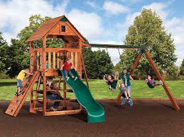 Backyard playworld's fully modular rainbow play systems are available in all shapes and sizes with limitless optional accessories. Swingset Toy Warehouse Backyard Adventure Playset Outdoor Swing Set