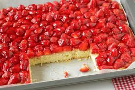 Erdbeerkuchen Ist In Handumdrehen Fertig Und Noch Schneller Aufgegessen Mit Einem Klecks Schlagobers Da Erdbeerkuchen Rezept Erdbeerkuchen Erdbeerkuchen Blech