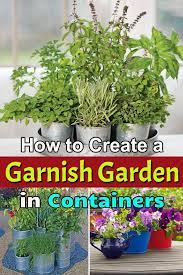 How To Create A Garnish Garden In Containers Container Gardening Herb Containers Edible Garden