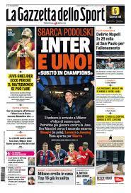 Последние твиты от la gazzetta dello sport (@gazzetta_it). La Gazzetta Dello Sport On Twitter La Primapagina Di Oggi All Inter Sbarca Podolski Http T Co Yftglbwa69