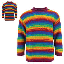 Entra nel mondo dell'alta qualità con le nostre maglie in lana pesante. Maglione Lana Arcobaleno Grosso Maglia Pullover Loudelephant Rotolo Girocollo Ebay