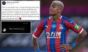 Crystal palace fc / netherlands. Patrick Van Aanholt Shares Image Of Social Media User Calling Him A Black Motherf Er Daily Mail Online