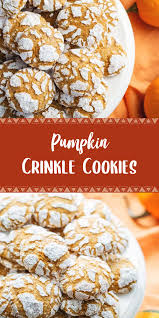 Pumpkin Crinkle Cookies Crinkle Cookies Food Pumpkin Recipes