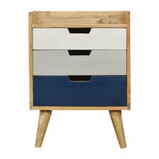 1 of 3 next » | view all. Navy And White Gradient 3 Drawer Bedside Table Free Delivery Scartop Pine
