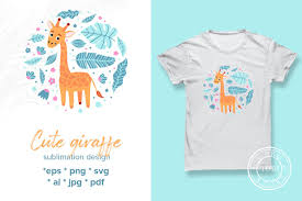 Download Giraffe With Flowers Sublimation Designs Downloads Png Files Clipart Watercolor Sublimation Downloadable Print Dtg Designs For Tshirts Cow Clip Art Art Collectibles