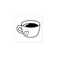 Coffee Mug With Heart Doodle Loyalty Get One Free Rubber Stamp Heart Doodle Coffee Cup Drawing Mug Drawing