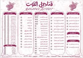 مطعم قناديل التوت No Twitter المنيو