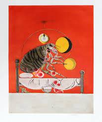 Graham Sutherland The Flea 1978 9 Lithograph Abstract Flower Painting Insect Art Fleas