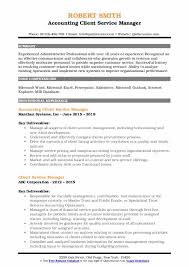 client service manager resume samples