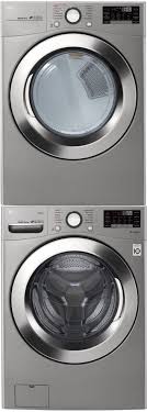 Shop wayfair for all the best stackable washer & dryer sets. Lg Lgwadrev37004 Stacked Washer Dryer Set With Front Load Washer And Electric Dryer In Graphite Steel