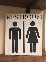 Farmhouse Bathroom Decor Small Shelf Decor For Bathroom Farmhouse Style Restroom Sign His And Hers Bathroom Sign Farmhouse Bathroom Decor Farmhouse Bathroom Restroom Decor