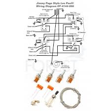 One (1) switchcraft #11, 1/4 mono jack $53.99 Wiring Kit For Gibson Les Paul Guitar Jimmy Page Switchcraft Cts Push Pull Orange Drop