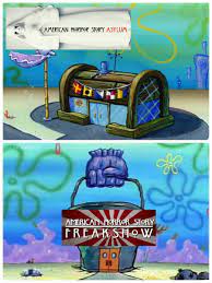 The American Horror Story Version Of The Krusty Krab Vs Chum Bucket Meme Imgur