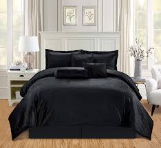 See more ideas about bed frame, velvet bed frame, luxurious bedrooms. Grandlinen 5 Piece Twin Size Solid Black Micromink Velvet Comforter Set Warm Bedding With Accent Pillows And Bed Skirt Amazon Co Uk Kitchen Home