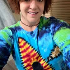 Kayak Tie Dye T Shirt, Adult Unisex Long Sleeve, Blue