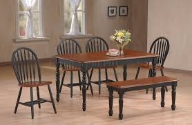 You can put this furnishing for interior house decor and exterior house decor. Black Cherry Two Tone Finish Modern 6pc Dining Set