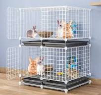 Amazon.com: Jaula para conejos, casa de conejo interior ...