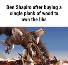 Ben shapiro's taking on a new cause—promoting home depot. Ben Shapiro After Buying A Single Plank Of Wood To Own The Libs