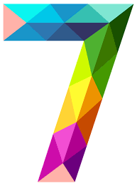 Colourful Triangles Number Seven Png Clipart Image Khung
