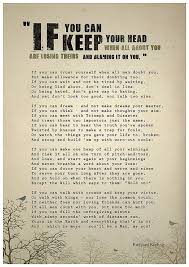 If You Can Keep Your Head When All About You Meaning If Rudyard Kipling Poetry Art Wall Decor Poem Poster Gift For Him If Rudyard Kipling Inspirational Quotes Quotations