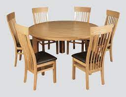 • easily extends to seat 6 with unique swivelling mechanism. Treviso Oak Round Dining Table And 6 Chairs Cfs Furniture Uk