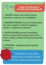 Esempio Di Lettera Di Motivazione In Italiano