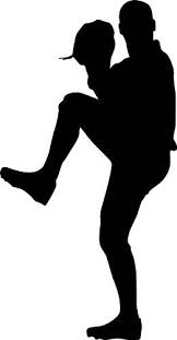Baseball Pitcher Clipart Black And White Sports Silhouette Wall Decals Baseball Player Pitcher Righty Leg Kick Silhouette 12 Inch Removable Graphic Baseball Wall Decal Silhouette Baseball Decals