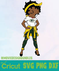 A yellow outline was added around the logo in 1980. Betty Boop Green Bay Packers Nfl Logo Svg Png Dxf Movie Design Bundles