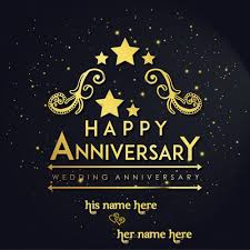 Write Your Couple Name On Happy Wedding Anniversary Cards Pic Happy Wedding Anniversary Cards Happy Anniversary Cards Happy Anniversary Photos