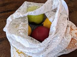 Recycler Vos Rideaux De Dentelle En Sac A Fruits Diy Couture Fruit Homemade