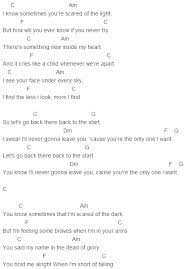 To stand in your arms. One Only Chord Cara Golden