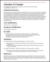 Cv Template Volunteer Work How To List Volunteer Work On Your Resume Sample