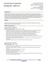 control room operator resume samples