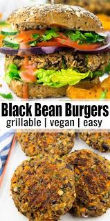 These Vegan Black Bean Burgers Are My Favorite Veggie Burgers They Re Super Easy To Make Inc Veggie Burgers Recipe Black Bean Burgers Vegan Black Bean Burger