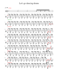 Kool & the gang celebration 1980, disco: Let S Go Dancing Drums Sheet Music For Drum Group Percussion Ensemble Musescore Com