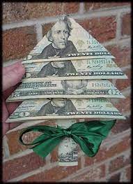 No Doubt About It Cash Is Always A Cute Gift Fold Your Christmas Money Into Little Christmas Tree I Christmas Money Little Christmas Trees Christmas Diy