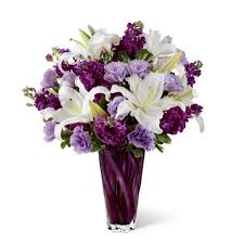 Purple is a wedding flower color for all seasons. Purple And Lavender Flower Bouquet At Send Flowers