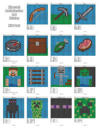 Minecraft Multiplication And Division Coloring Squared Multiplication Multiplication And Division Math Coloring
