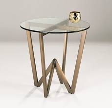 Angle Side Table Stainless Steel Framework In Brushed Bronze Finish Topped With 12mm Clear Tempered Glass Glass Side Tables Side Table Furniture