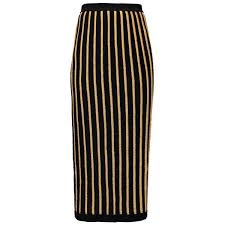 Black And Gold Skirt Balmain Black Gold Knit Skirt Knit Skirt Black Striped Skirt Black Zipper Skirt