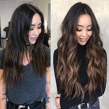 Before After W Hairbylaurenn 2 Rows Of 18 Inch Habit Hand Tied Extensions Btconeshot Extensio Black Hair Balayage Brown Hair Balayage 18 Inch Hair