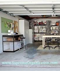 The integral garage of this house was once used for storage rather than the car, and the owners wanted to garage conversion ideas to help them add a home office as well as utility room and downstairs toilet and shower area to their home. Love This Craft Area A Garage Is A Fantastic Space To Transform If You Don T Absolutely Have To Keep Your Car Inside Garage Art Studio Craft Room Decor Home