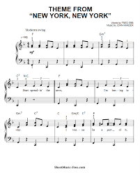 At musicnotes, we're dedicated to offering the best selection of easy piano sheet music. New York New York Easy Piano Sheet Music Frank Sinatra Sheetmusic Free Com