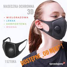 Cena za 1szt maseczki =68zł maska służy do skutecznej ochrony. Czarna Maseczka Ochronna 3d Z Zaworem Inne Maski Ffp3 N95 Krakow Sprzedajemy Pl