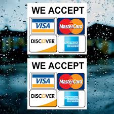 With more discounts and services. Esplanade Credit Card Vinyl Sticker Decal 2 Pack We Accept Visa Mastercard Amex And Discover 3 5 X 3 5 Vinyl Buy Online In Dominica At Dominica Desertcart Com Productid 113986857